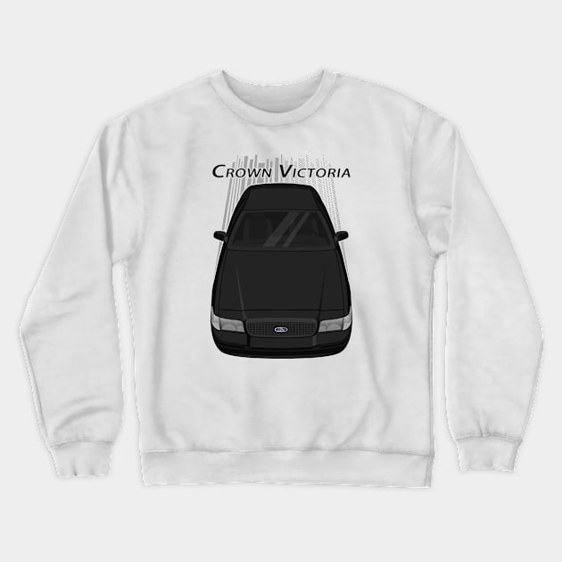 Ford Crown Victoria Police Interceptor - Black Crewneck Sweatshirt by V8social